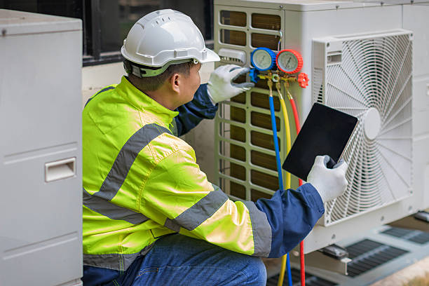 Professional Air Duct Cleaning technician working in Sunset, UT